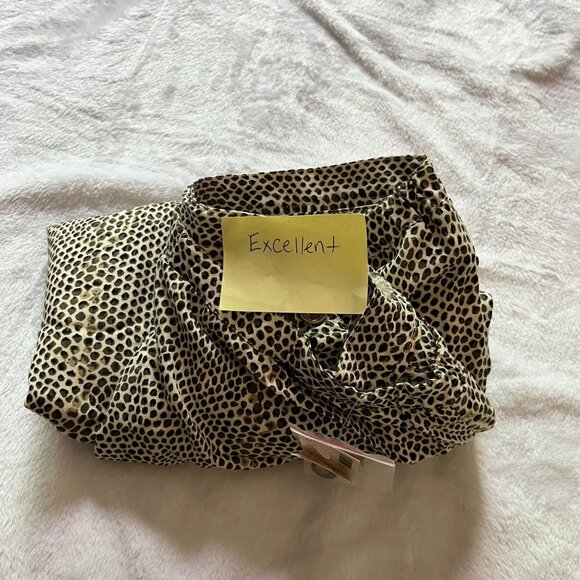 Avenue Womens Snakeskin Bermuda Shorts Size 32 Brown Linen Blend Embroidered Hem - Picture 13 of 13